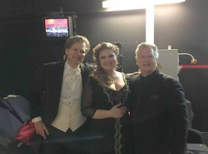 With Christopher Franklin and Gregory Kunde after the concert at the Principe Felipe Auditorium in Oviedo